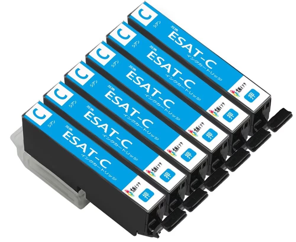 Amazon.co.jp: SAT互換インクカートリッジSAT-Cシアン6本セット